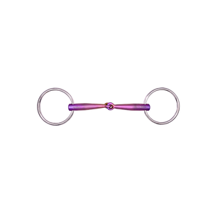 Aster Confidence Pink Titanium single jointed lock up snaffle loose ring