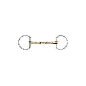 Aster Gentle golden double jointed snaffle fixed ring