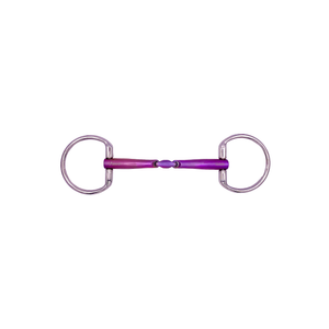 Aster Gentle Pink Titanium double jointed snaffle Fixed ring