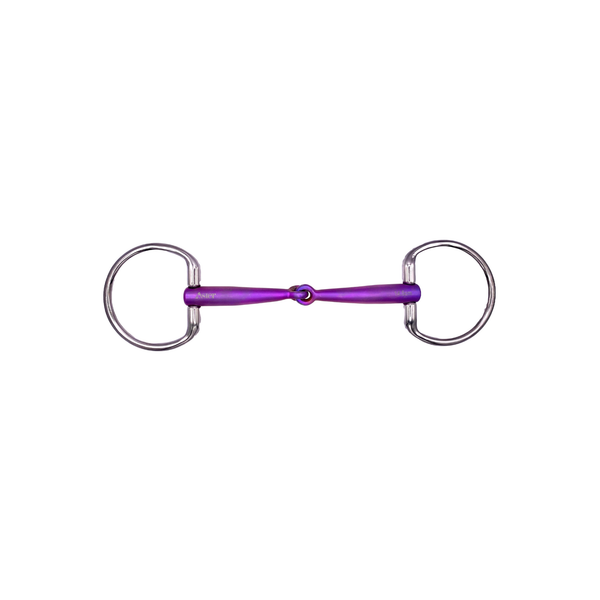 Aster Confidence Pink Titanium single jointed lock up snaffle Fixed ring
