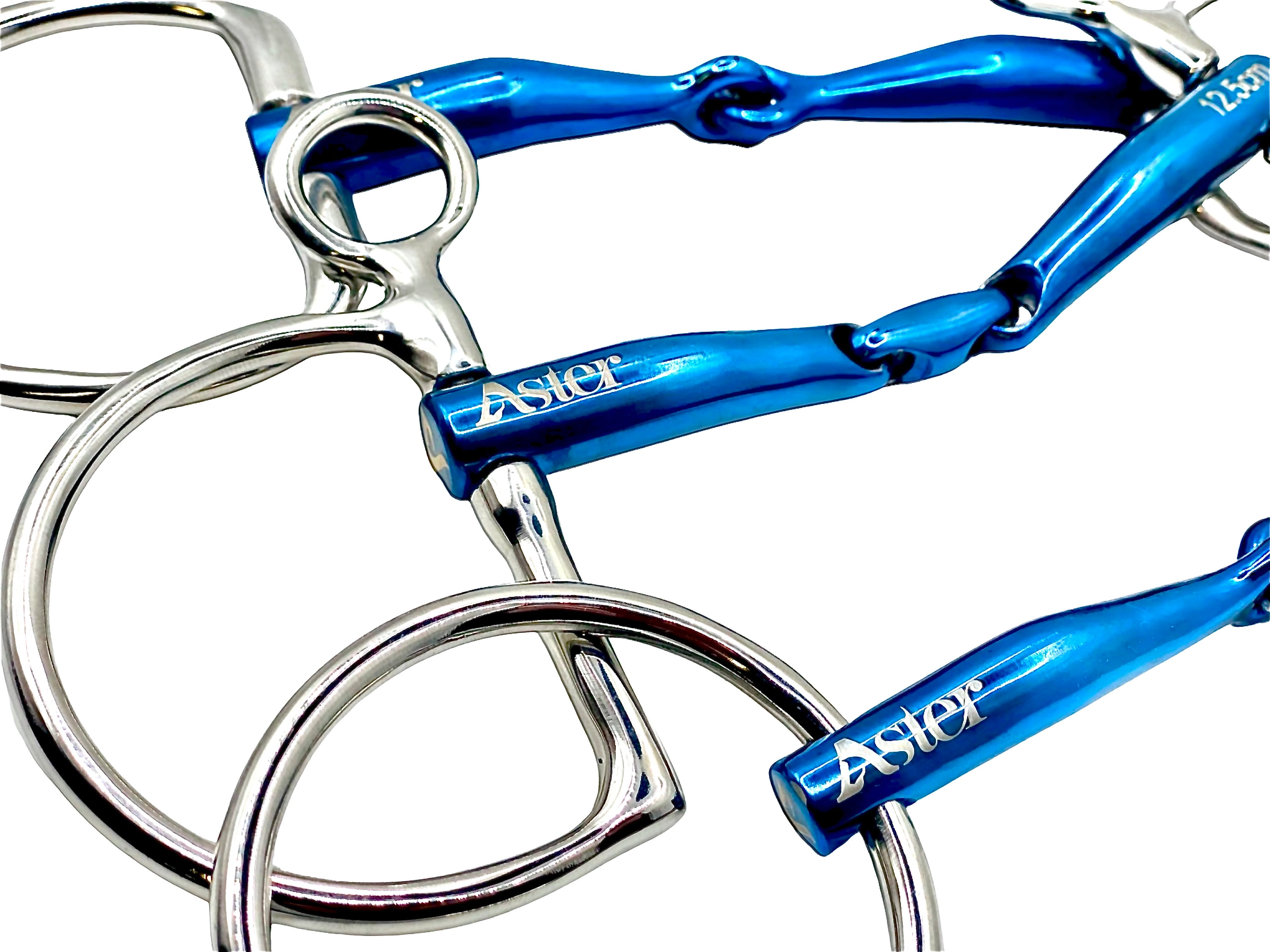 Aster Confidence golden single jointed lock up snaffle fixed